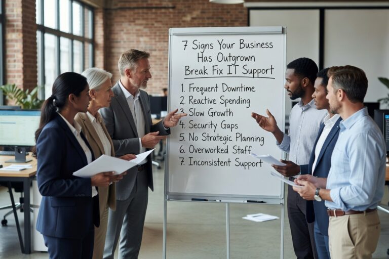 Discover the 7 warning signs that indicate your growing business needs to move beyond break-fix IT support to a proactive managed approach.