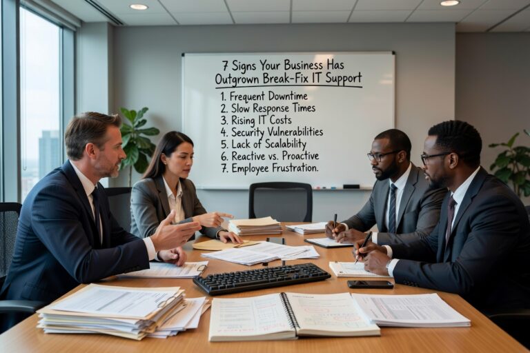 7 Signs Your Business Has Outgrown Break-Fix IT Support Featured Image Discover the 7 key signs that indicate your growing business has outgrown break-fix IT support and needs proactive managed services instead.