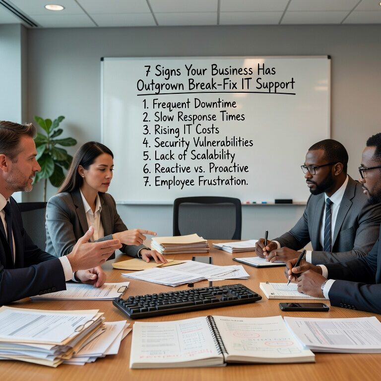 7 Signs Your Business Has Outgrown Break-Fix IT Support Featured Image Discover the 7 key signs that indicate your growing business has outgrown break-fix IT support and needs proactive managed services instead.