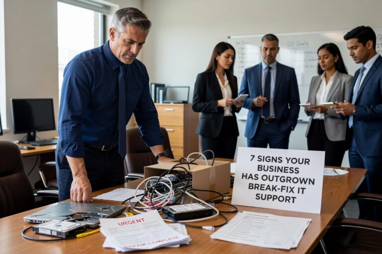 Discover the key warning signs that indicate when your growing business has outgrown break-fix IT support and needs proactive managed services.