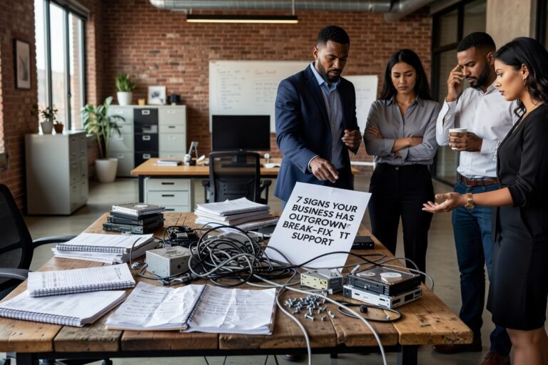 Learn the 7 key warning signs that your business has outgrown break-fix IT support and needs proactive managed services for better security and uptime.