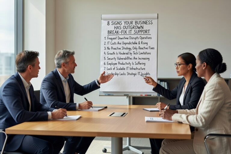 8 Signs Your Business Has Outgrown Break Fix IT Support Featured Image Recognize when reactive IT support no longer meets your needs. Learn the key signs your growing business has outgrown break-fix support.