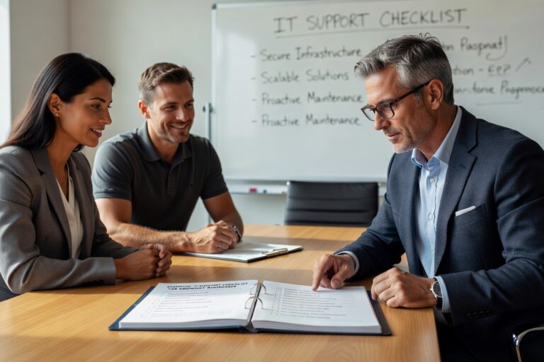 Essential IT support checklist for growing businesses. Learn infrastructure, security, backup, and scalability requirements to support sustainable growth.