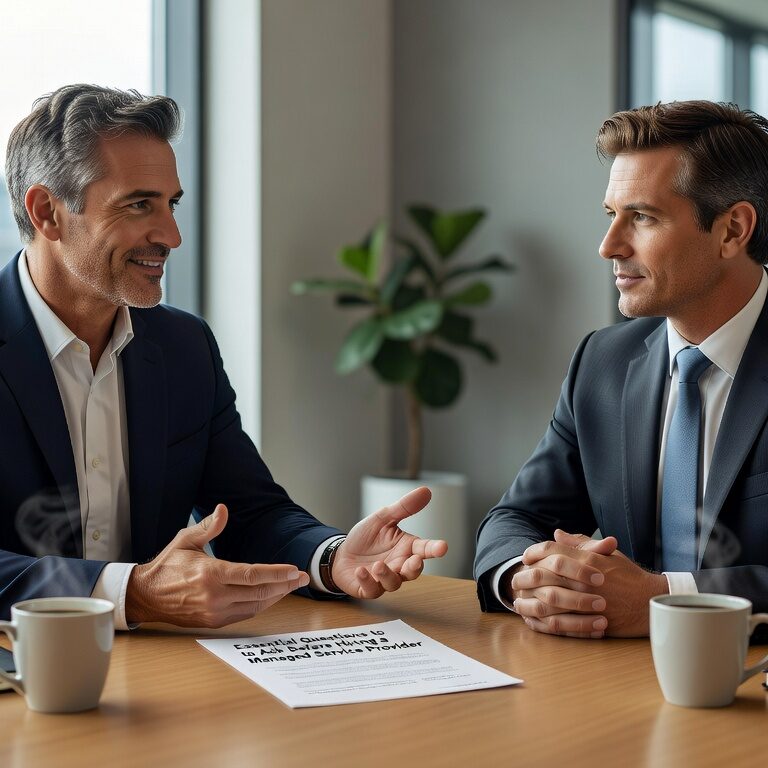 Essential Questions to Ask Before Hiring a Managed Service Provider Featured Image Essential questions to ask when hiring a managed service provider. Get the right IT partner with this comprehensive checklist for small business owners.