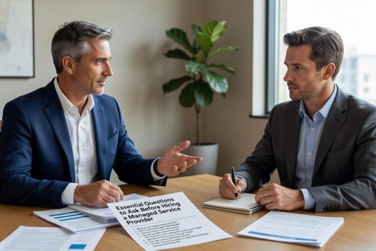 Essential questions business owners should ask when evaluating managed service providers. Get clear answers about security, support, contracts, and vendor management.