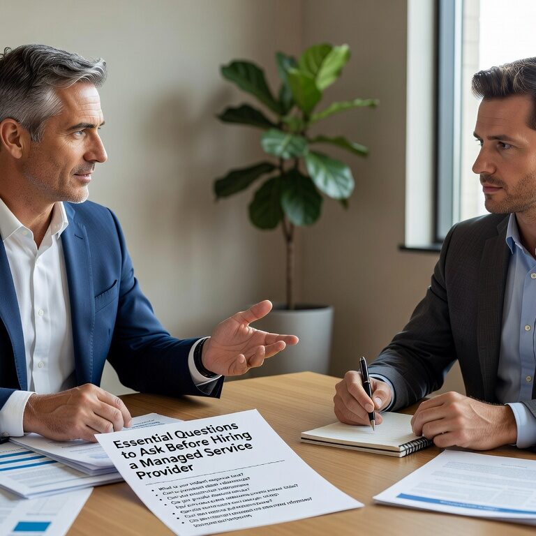 Essential questions business owners should ask when evaluating managed service providers. Get clear answers about security, support, contracts, and vendor management.