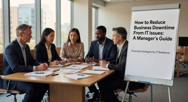 Learn practical steps to reduce business downtime from IT issues. Covers monitoring, maintenance, backups, and prevention strategies for small businesses.