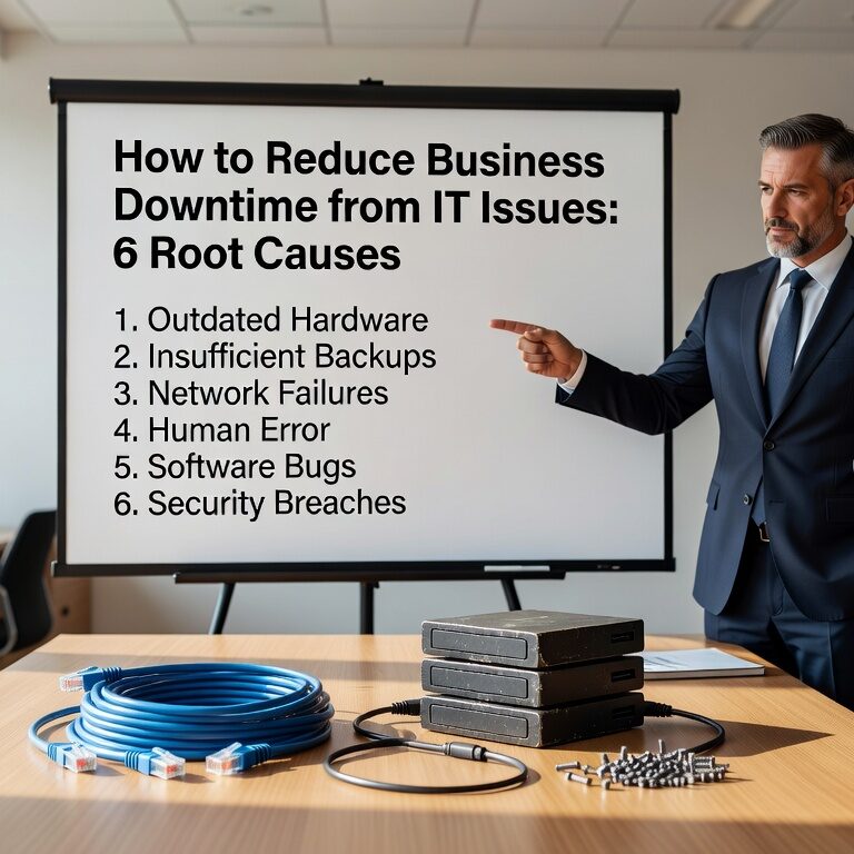 Learn the 6 most common causes of business IT downtime and proven prevention strategies. Reduce costly outages with proactive planning and smart IT practices.