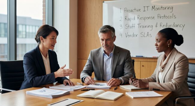 Learn practical strategies to reduce business downtime from IT issues. Discover prevention methods, backup strategies, and response plans for business continuity.