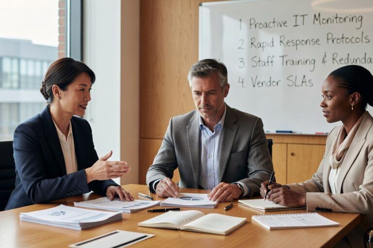 Learn practical strategies to reduce business downtime from IT issues. Discover prevention methods, backup strategies, and response plans for business continuity.
