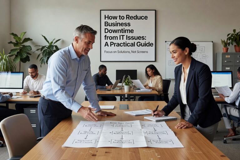 How to Reduce Business Downtime from IT Issues: A Practical Guide Featured Image Learn practical strategies to reduce business IT downtime. Discover proactive monitoring, maintenance schedules, and incident response plans that prevent costly outages.
