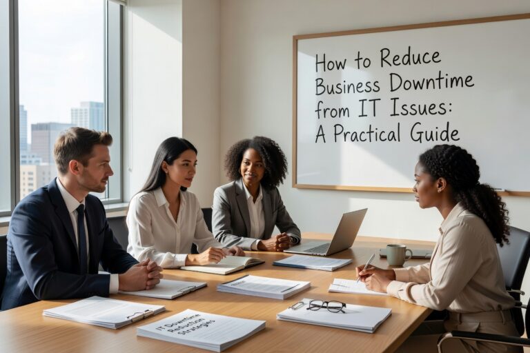 Learn practical strategies to reduce business IT downtime. Discover proactive monitoring, maintenance schedules, backup strategies, and staff training that prevent costly outages.