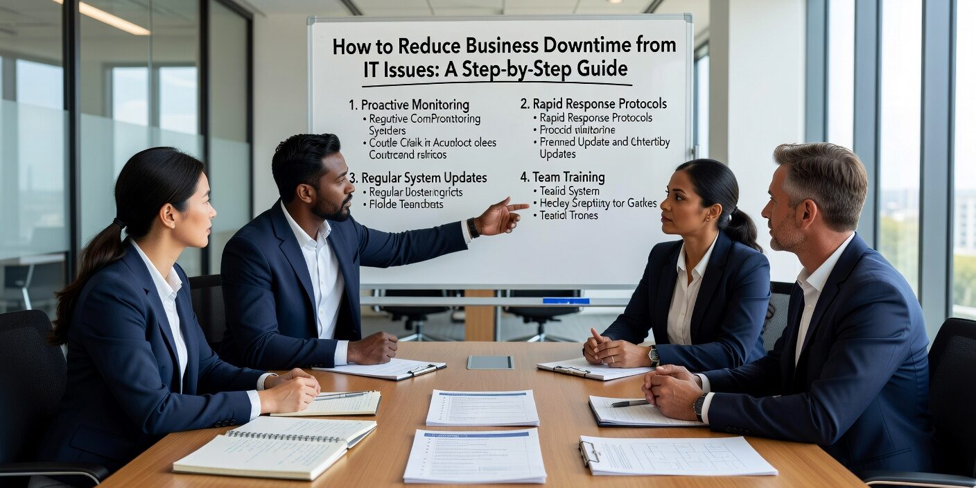 How to Reduce Business Downtime from IT Issues: A Step-by-Step Guide Featured Image Learn practical strategies to reduce business downtime from IT issues. Discover proactive maintenance, backup best practices, and monitoring solutions for SMBs.