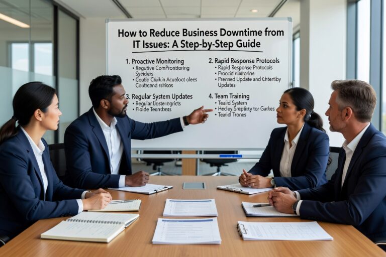Learn practical strategies to reduce business downtime from IT issues. Discover proactive maintenance, backup best practices, and monitoring solutions for SMBs.
