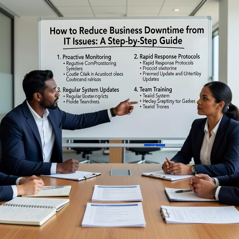 Learn practical strategies to reduce business downtime from IT issues. Discover proactive maintenance, backup best practices, and monitoring solutions for SMBs.