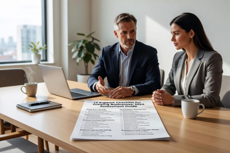 Complete IT support checklist for growing businesses. Assess infrastructure, security, backup systems and support needs to scale technology with confidence.
