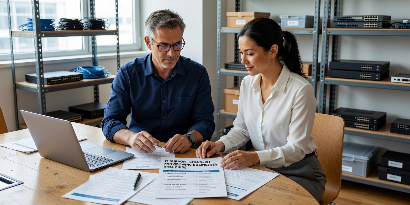 Essential IT support checklist for growing businesses in 2024. Covers infrastructure, security, help desk standards, and disaster recovery planning.