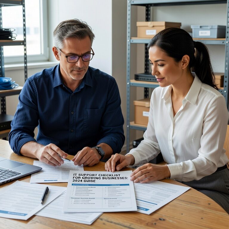 Essential IT support checklist for growing businesses in 2024. Covers infrastructure, security, help desk standards, and disaster recovery planning.