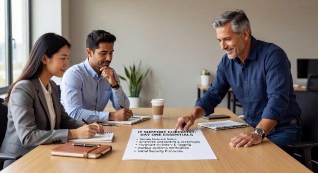 Essential IT onboarding checklist for growing businesses. Learn how to prepare secure access, configure devices, and create productive day-one experiences.
