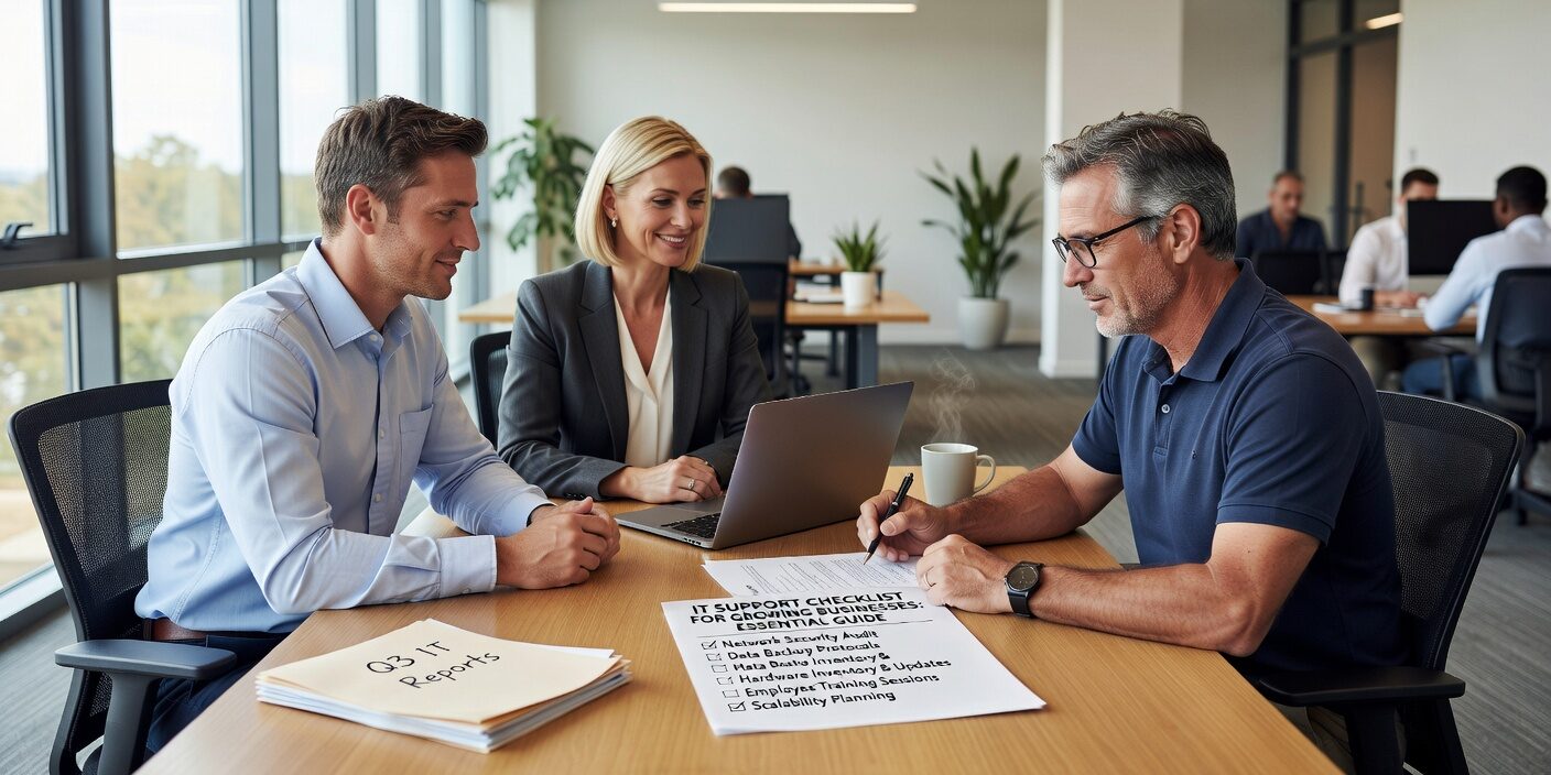 IT Support Checklist for Growing Businesses: Essential Guide Featured Image Essential IT support checklist for growing businesses. Covers monitoring, security, backups, help desk operations, and technology planning to support business growth.