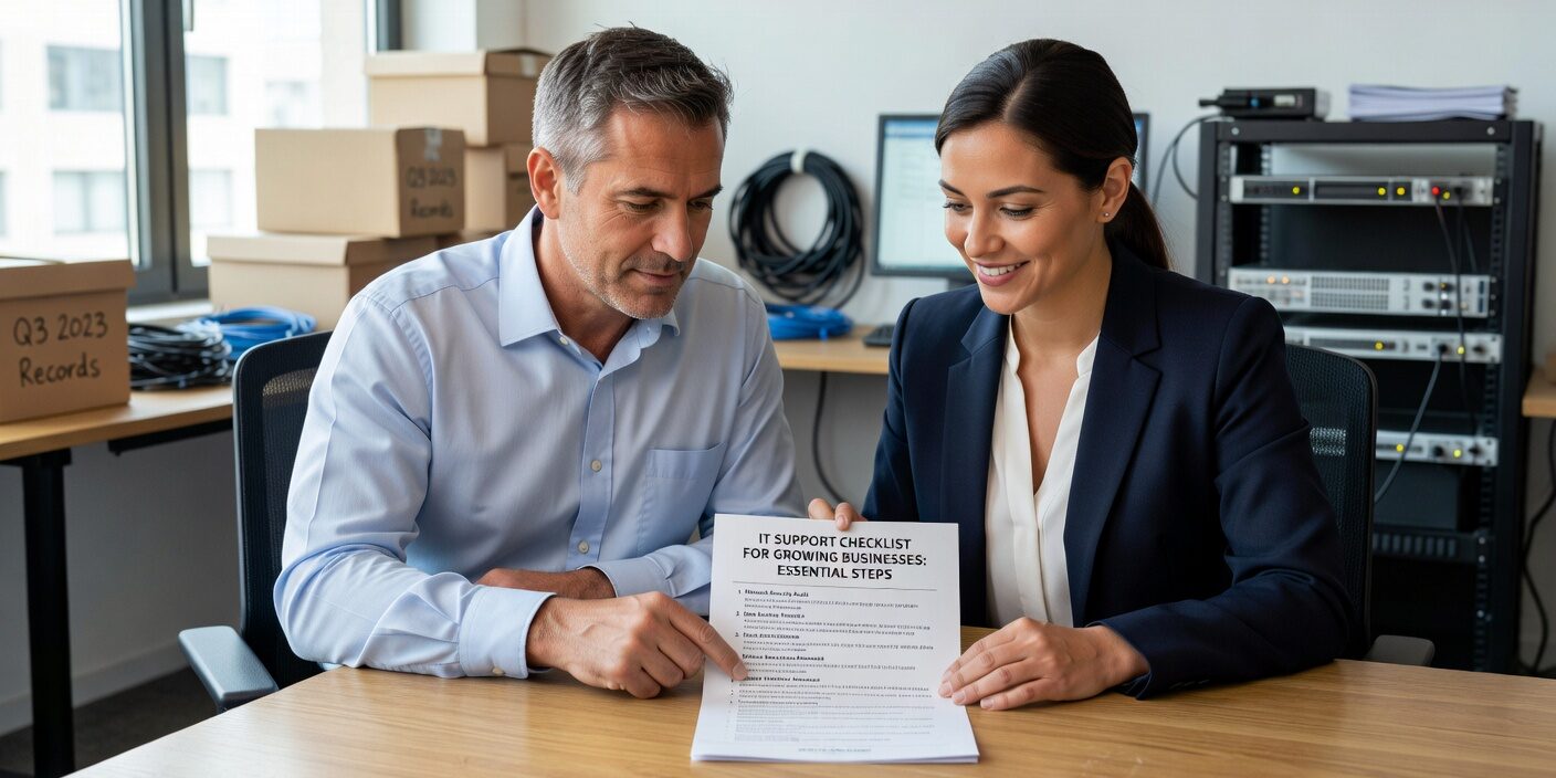IT Support Checklist for Growing Businesses: Essential Steps Featured Image Essential IT support checklist for growing businesses. Infrastructure, security, monitoring, and support processes that scale with business growth.