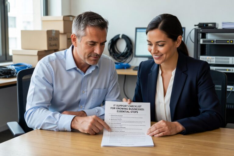 IT Support Checklist for Growing Businesses: Essential Steps Featured Image Essential IT support checklist for growing businesses. Infrastructure, security, monitoring, and support processes that scale with business growth.