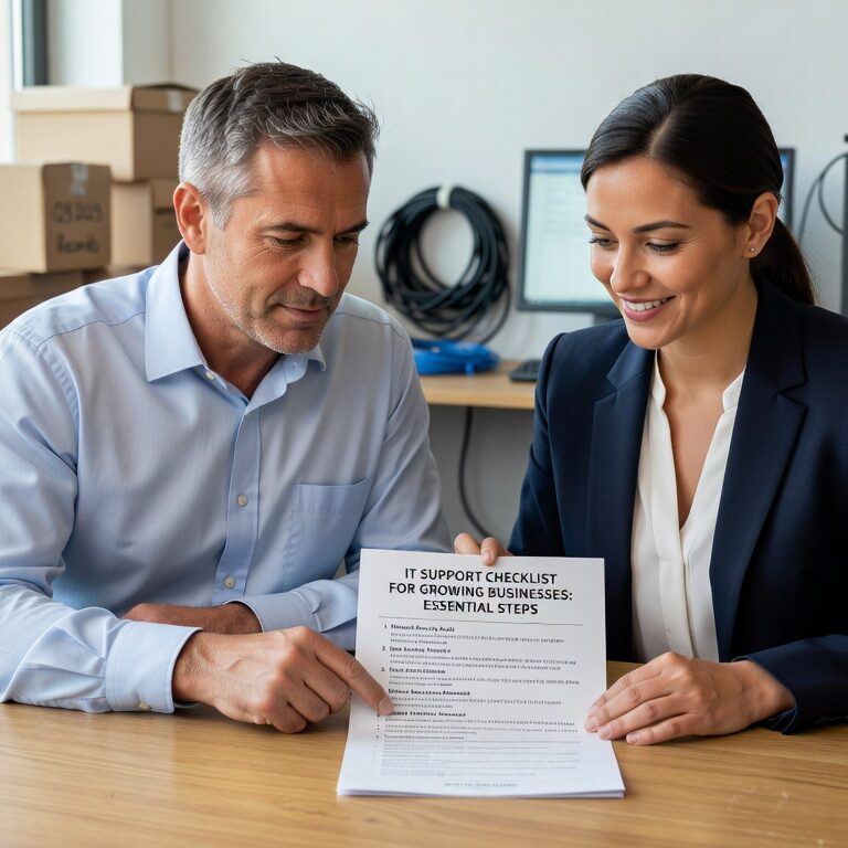 Essential IT support checklist for growing businesses. Infrastructure, security, monitoring, and support processes that scale with business growth.