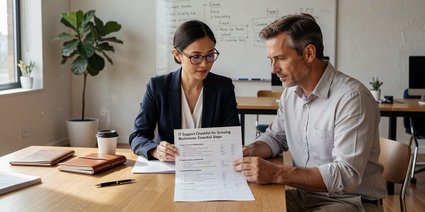 Complete IT support checklist for growing businesses. Essential processes, daily operations, security procedures, and vendor management strategies.