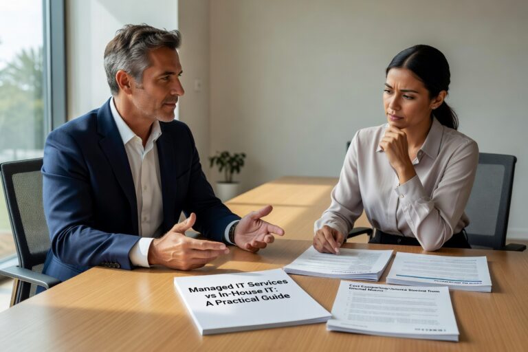 Compare managed IT services vs in house IT costs, benefits, and drawbacks. Learn which approach works best for growing businesses.