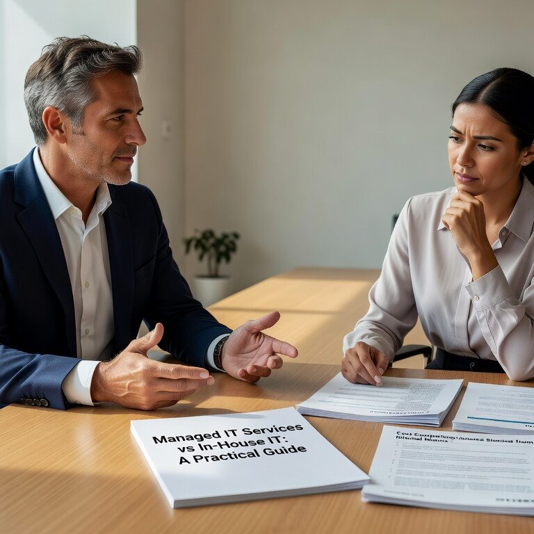 Managed IT Services vs In House IT: A Practical Guide Featured Image Compare managed IT services vs in house IT costs, benefits, and drawbacks. Learn which approach works best for growing businesses.