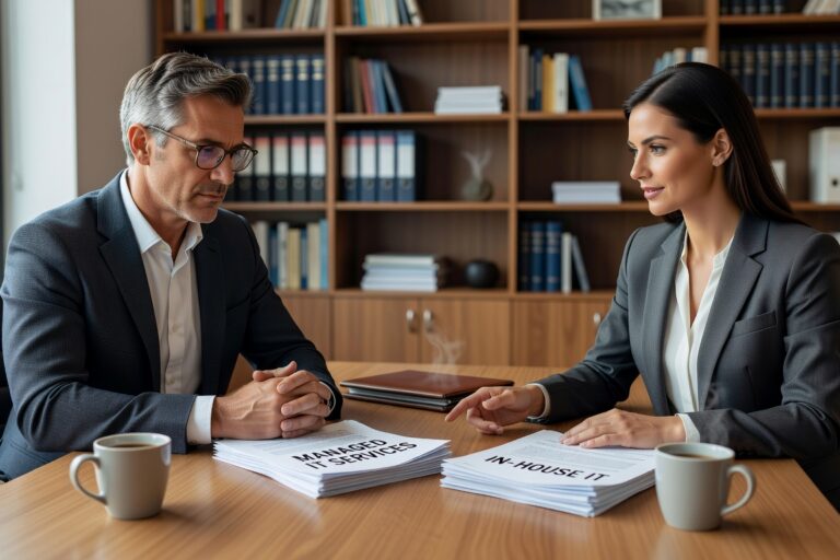 Compare managed IT services vs in house IT costs, benefits, and best fit scenarios. Get practical guidance for business owners making IT support decisions.