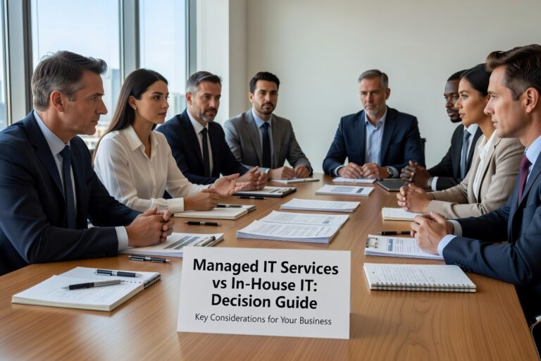 Managed IT Services vs In House IT: Decision Guide Featured Image Compare managed IT services vs in house IT for growing businesses. Learn costs, benefits, and decision factors to choose the right IT support model.