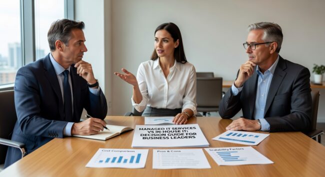 Managed IT Services vs In House IT: Decision Guide for Business Leaders Featured Image Compare managed IT services vs in house IT support. Learn cost differences, staffing challenges, security considerations, and scalability factors to make the right decision for your business.