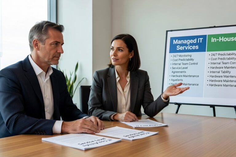 Compare managed IT services vs in-house IT teams. Learn the real costs, benefits, and decision factors to choose the right IT approach for your business.