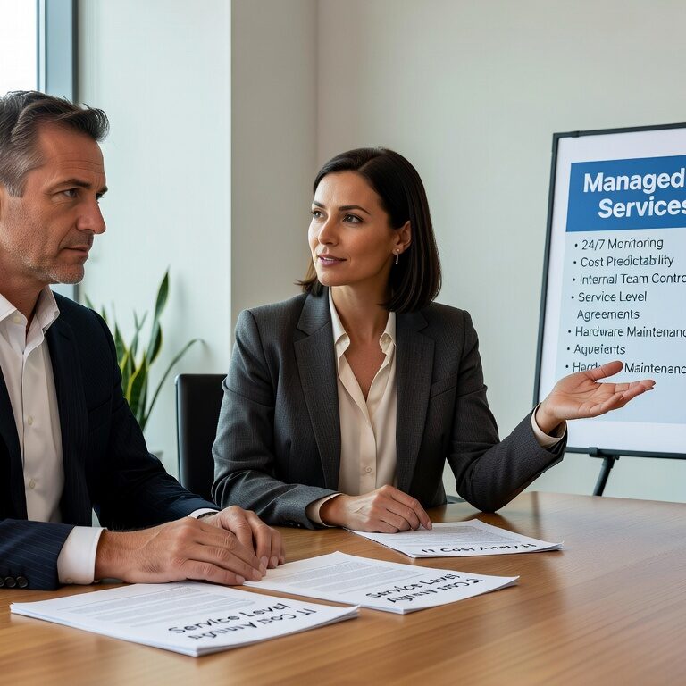 Managed IT Services vs In-House IT: Decision Guide for Business Owners Featured Image Compare managed IT services vs in-house IT teams. Learn the real costs, benefits, and decision factors to choose the right IT approach for your business.