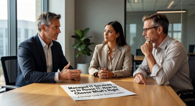 Compare managed IT services vs in house IT for your business. Learn about costs, expertise, security, and response times to make the right choice.