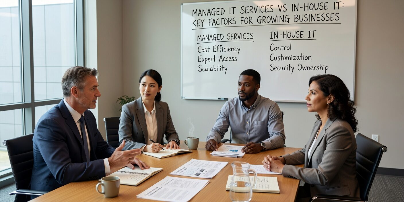 Compare managed IT services vs in-house IT for growing businesses. Learn the real costs, benefits, and key factors to make the right choice for your company.