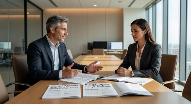 Compare managed IT services vs in house IT. Learn the costs, benefits, and decision criteria to choose the right IT support model for your business.