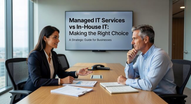 Managed IT Services vs In House IT: Making the Right Choice Featured Image Compare managed IT services vs in house IT costs, benefits, and scalability. Learn which approach works best for growing businesses in 2024.
