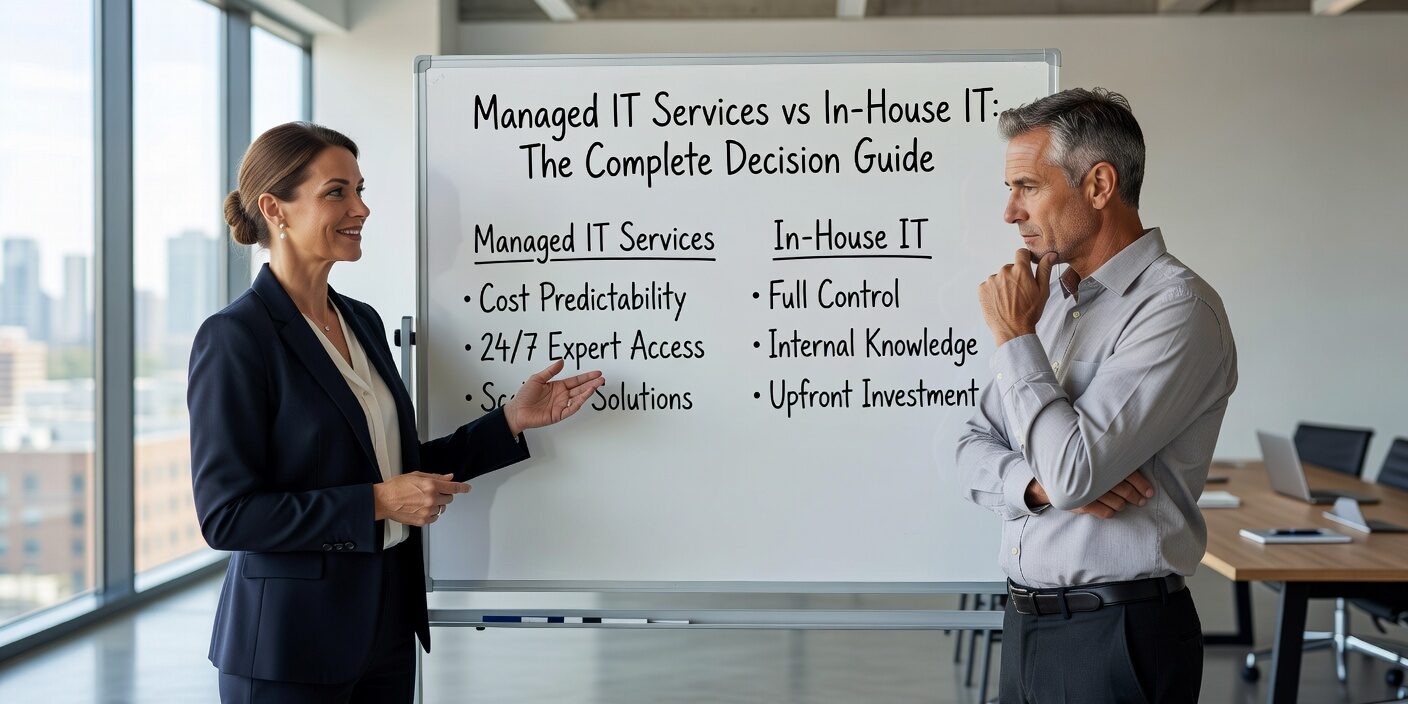 Managed IT Services vs In House IT: The Complete Decision Guide Featured Image Compare managed IT services vs in house IT costs, benefits, and decision factors. Get practical guidance for choosing the right IT support model.