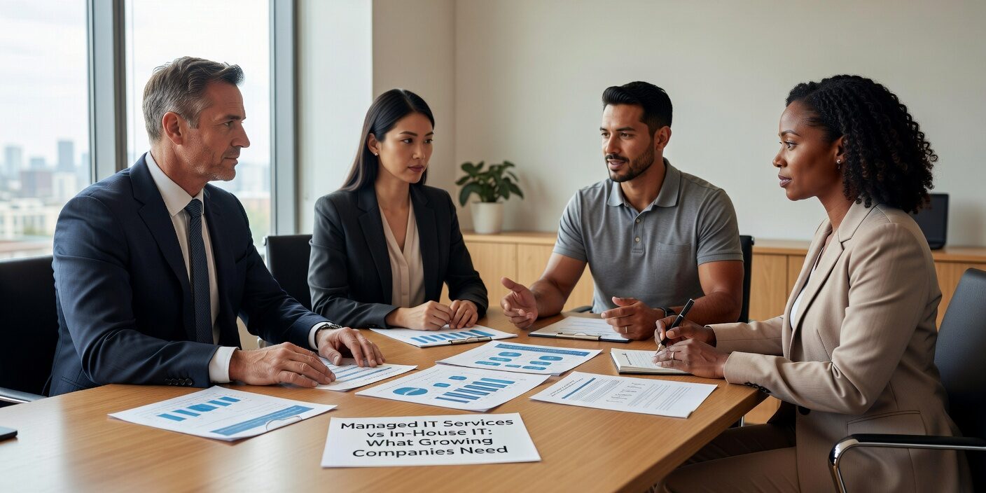 Managed IT Services vs In-House IT: What Growing Companies Need Featured Image Compare managed IT services vs in-house IT for growing companies. Learn about costs, expertise, scalability and support to make the right choice.