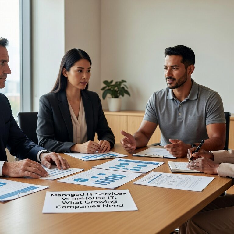 Compare managed IT services vs in-house IT for growing companies. Learn about costs, expertise, scalability and support to make the right choice.