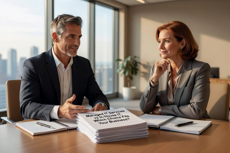 Compare managed IT services vs in-house IT teams. Learn about costs, expertise, response times, and scalability to make the right choice for your business.