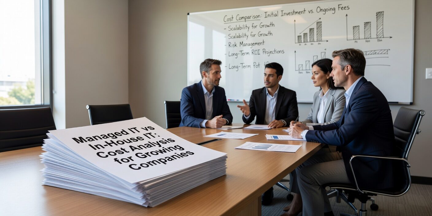 Compare the true costs of managed IT vs in house IT for growing companies. See why 50-70% savings and better scalability make managed services the smart choice.