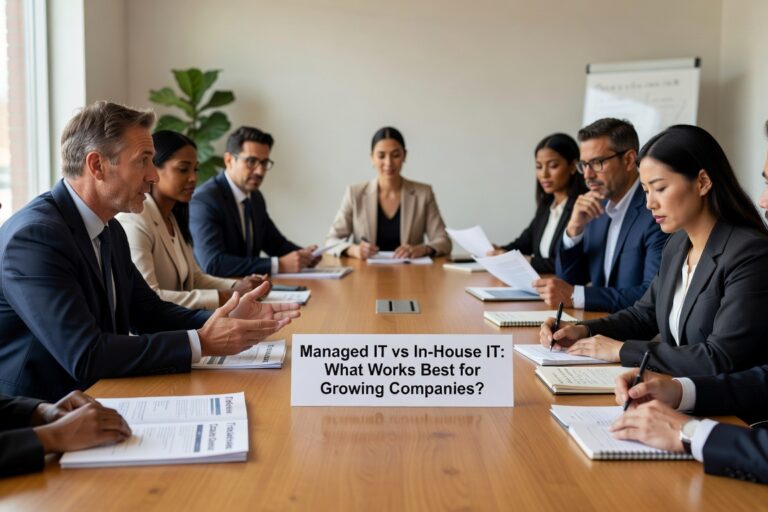 Managed IT vs In-House IT: What Works Best for Growing Companies? Featured Image Compare managed IT vs in-house IT for growing companies. Learn costs, benefits, and how to choose the right IT support approach for your business needs.