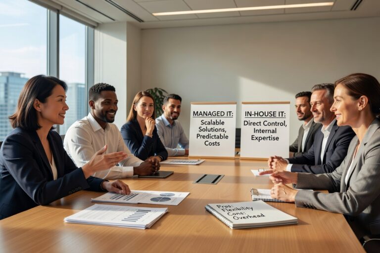 Compare costs, benefits, and requirements for managed IT vs in-house teams. Practical guide for growing companies choosing the right IT support model.