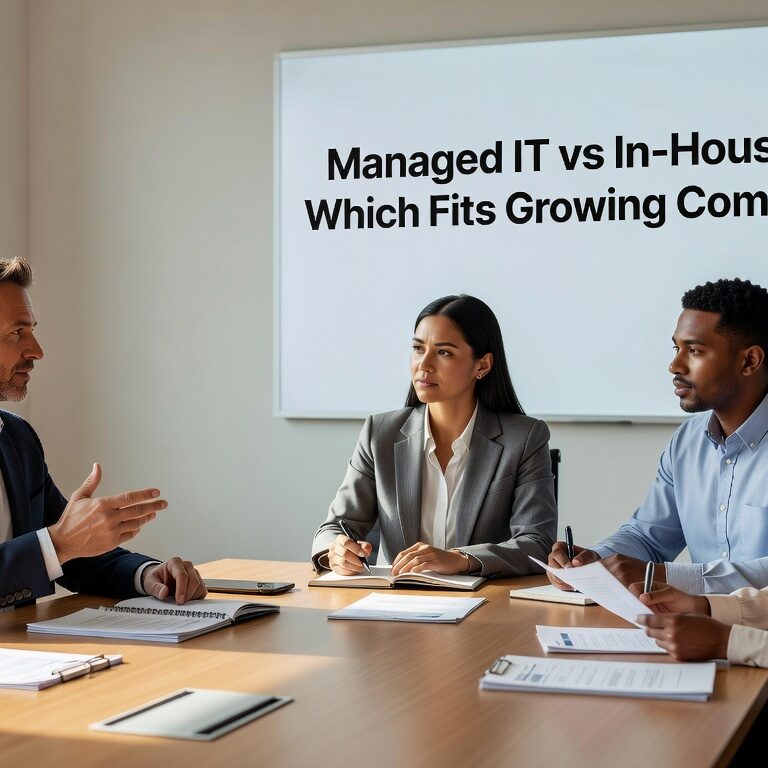 Compare managed IT services vs in-house IT for growing companies. Learn about costs, expertise, scalability and control to make the right decision.