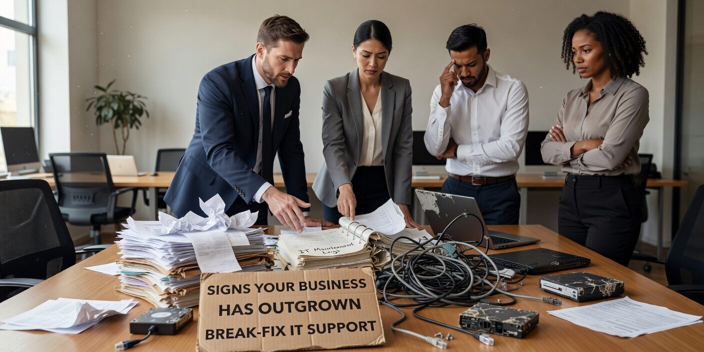 Signs Your Business Has Outgrown Break Fix IT Support Featured Image Discover the key signs your growing business has outgrown reactive break-fix IT support and needs strategic technology management.