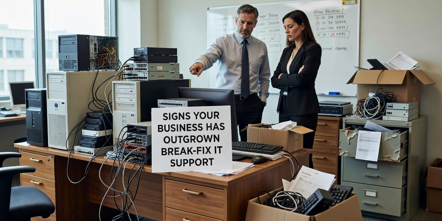 Signs Your Business Has Outgrown Break-Fix IT Support Featured Image Learn the key signs your growing business has outgrown reactive break-fix IT support and needs proactive managed services for better productivity.
