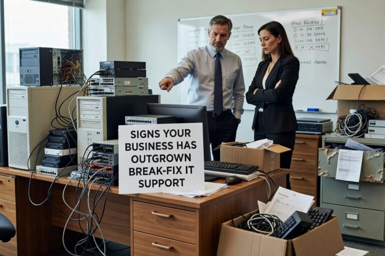Learn the key signs your growing business has outgrown reactive break-fix IT support and needs proactive managed services for better productivity.